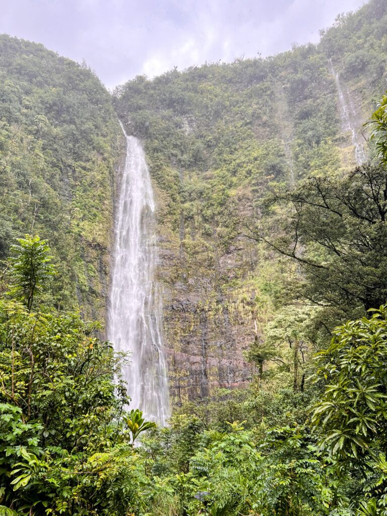 thundering high waterfall on Hawaii's Maui Island