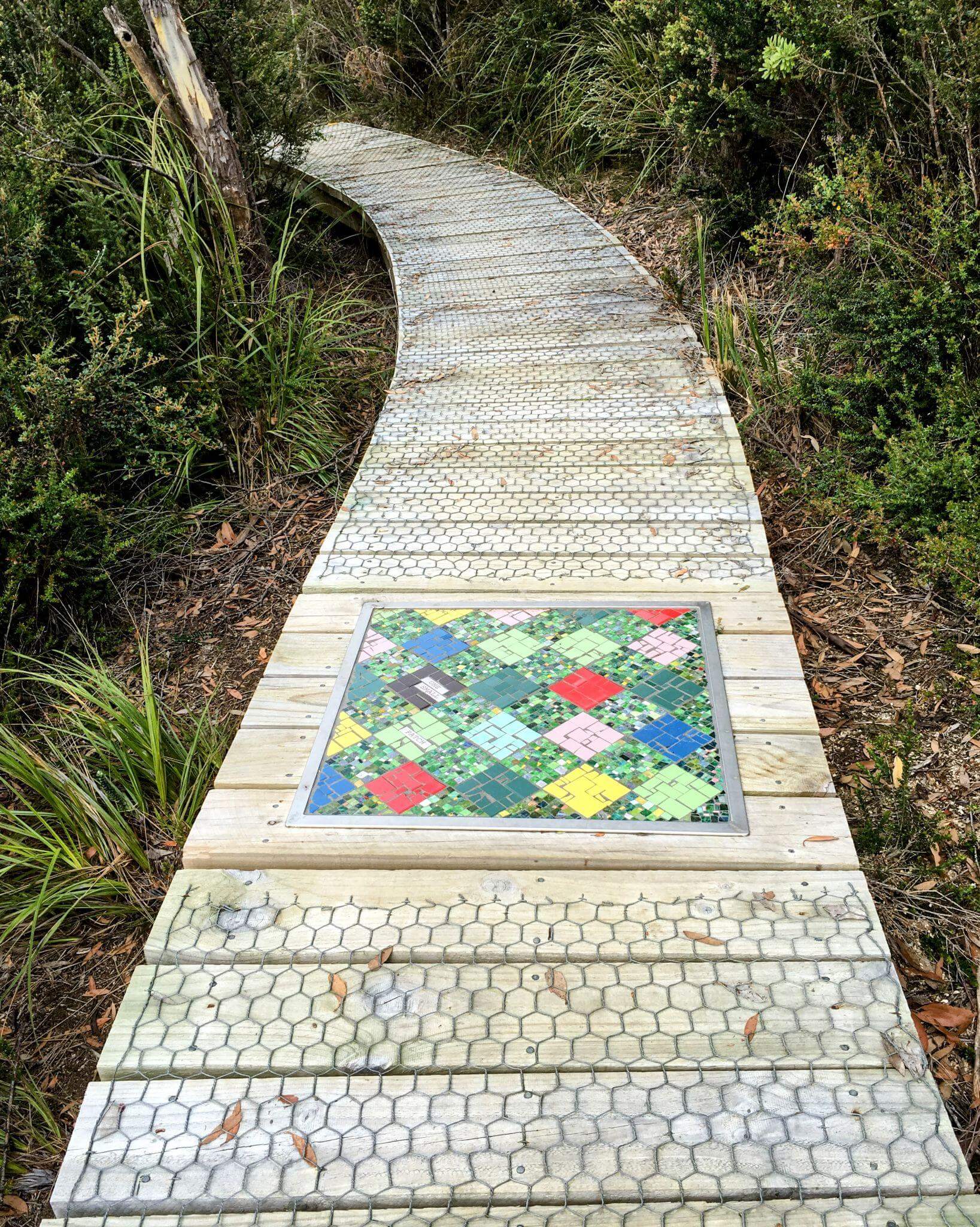 Beautifully constructed boardwalk and stone steps showcasing the thoughtful design of the Three Capes Track