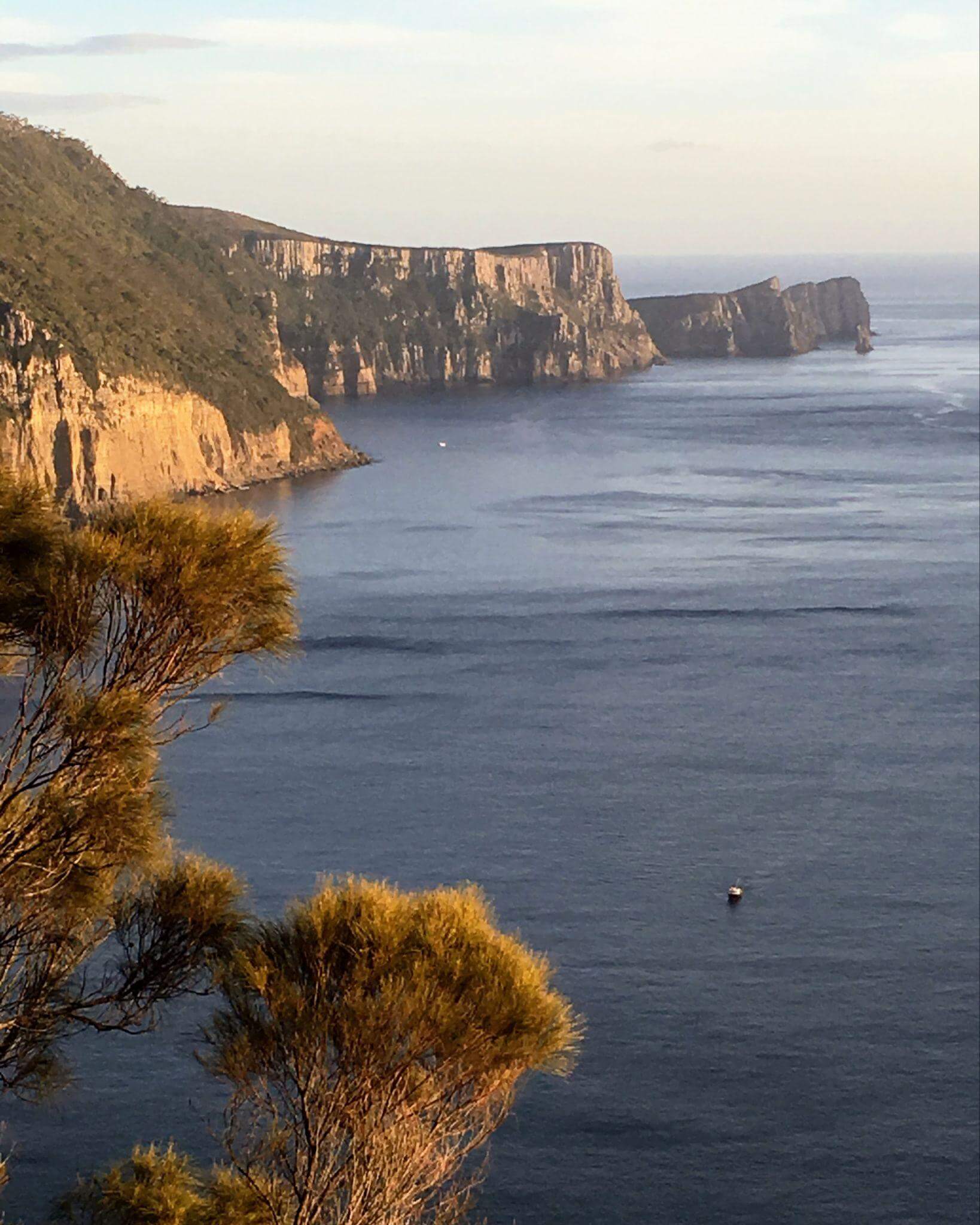 Day 2 of the Three Capes Track showcasing dramatic coastal cliffs and ocean views
